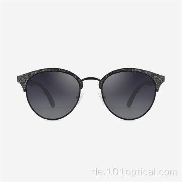 Runde Cat Eye Metall Damensonnenbrille